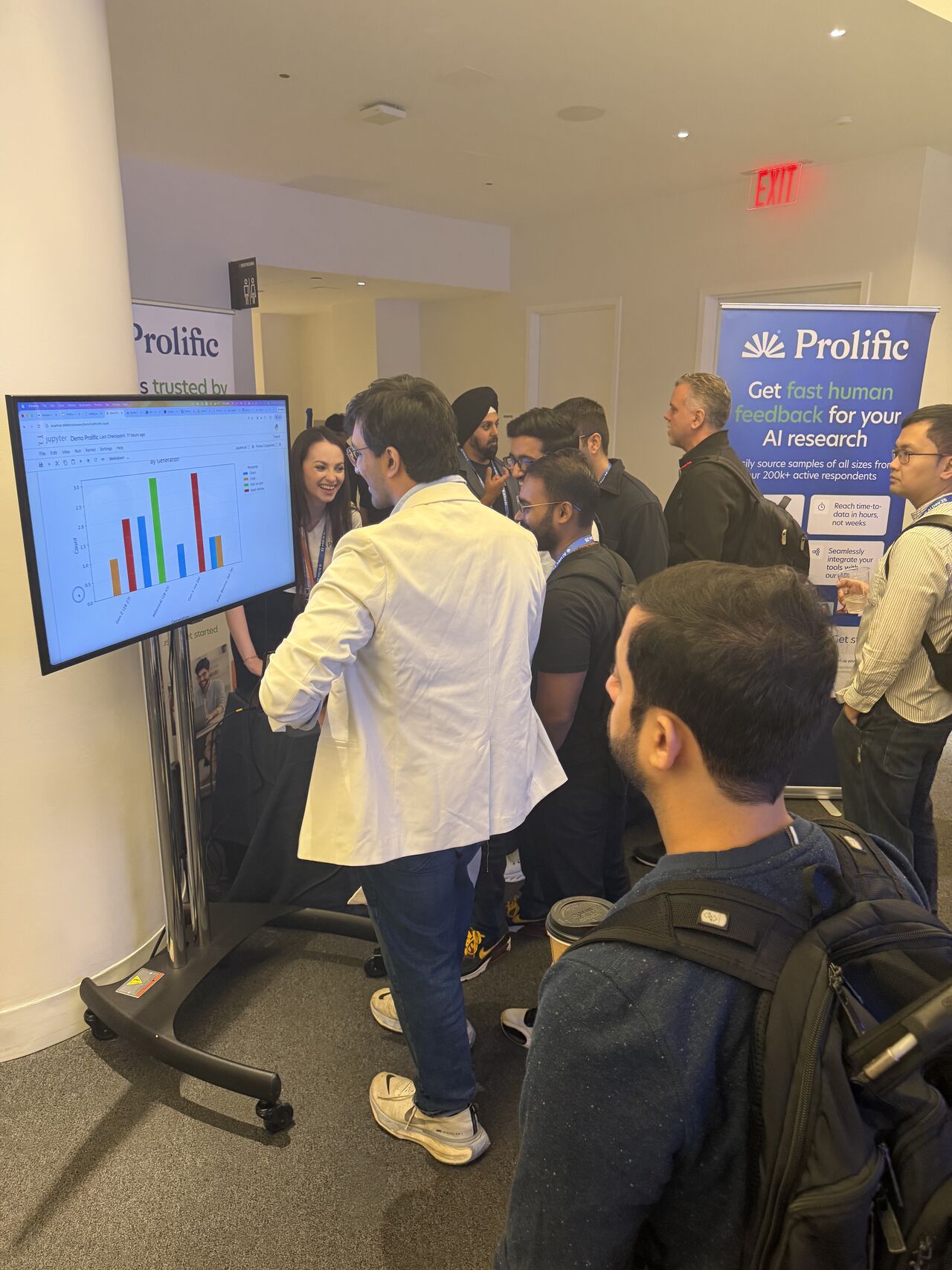 Prolific AI hackathon demo station